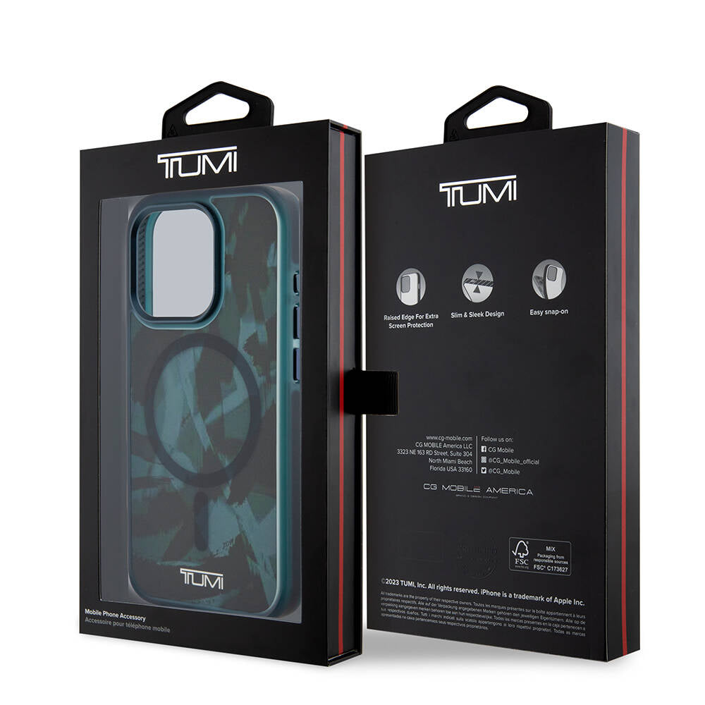 TUMI iPhone 15 Pro Orjinal Lisanslı M-safe Şarj Özellikli Buzlanmış Saydam Fırça Kamuflajı Desenli Kılıf TUMI iPhone 15 Pro Orjinal Lisanslı M-safe Şarj Özellikli Buzlanmış Saydam Fırça Kamuflajı Desenli Kılıf